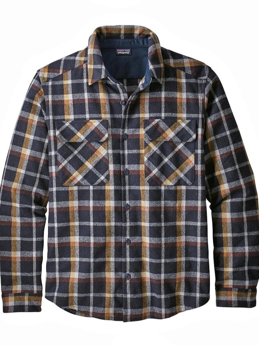 Patagonia Men's Long-Sleeved Heavyweight Fjord Wool Blend Shirt Button up plaid